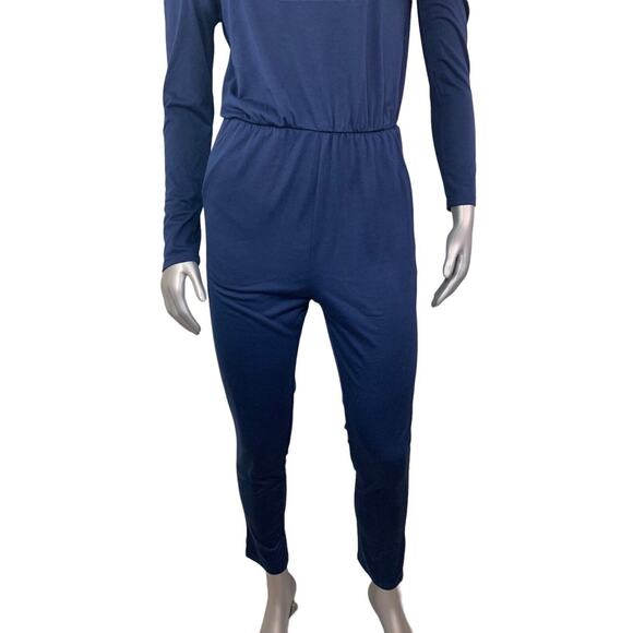 Urban Outfitters BDG Romper Navy Blue Jumpsuit Small Cotton Blend - Picture 3 of 11
